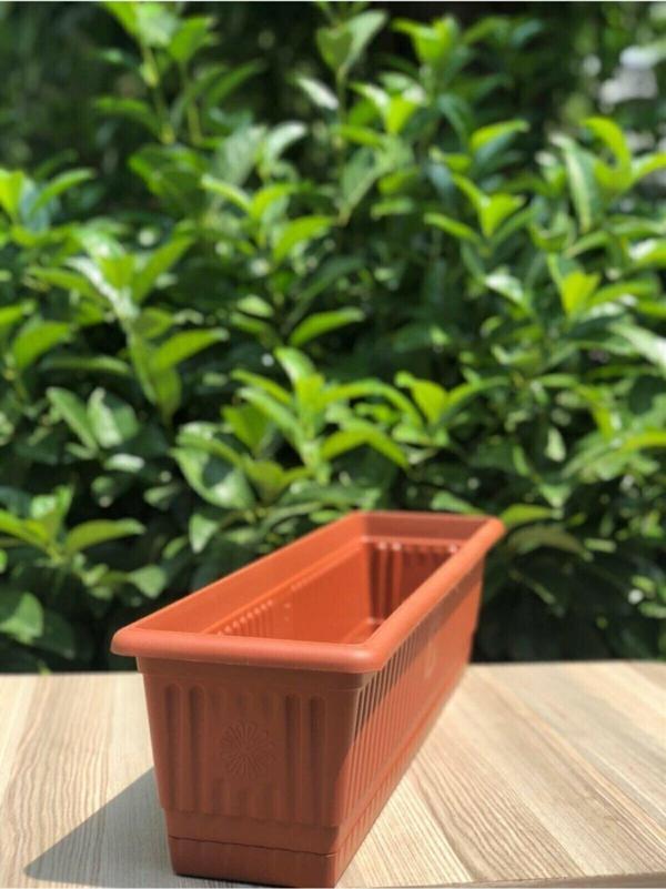 Renk Yapı Rüyası Bahçe Balkon Saksı (13 Lt) 70 Cm, 3 Adet Uzun Balkon Saksı, Hak Saksı - Image 1