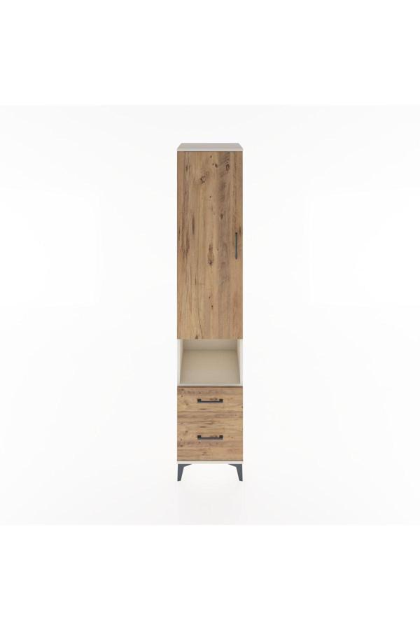 Hyperion Dolap 4 Raflı 2 Çekmeceli Tek Kapaklı 44x44x221 Aytaşı-Çam - Image 1