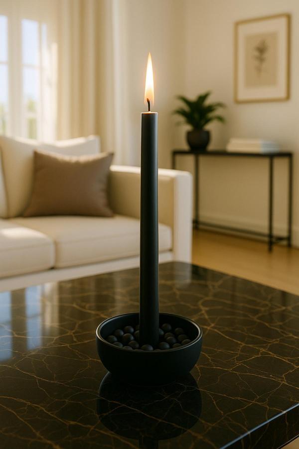 Neydin Home Lüks Tekli Büyük Şamdanlık – Minimalist Geniş Mumluk - Image 1