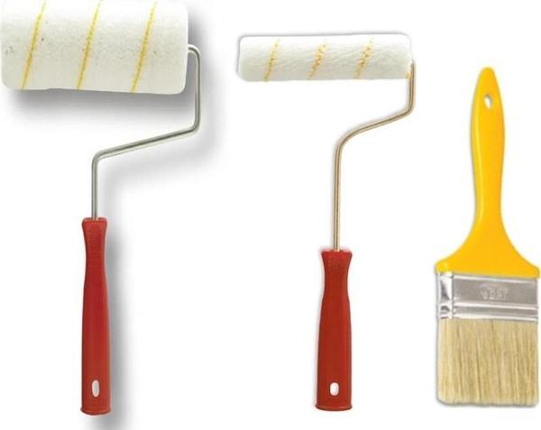 Alperyapı Boyacı Seti Set Saten Rulo + Parmak Rulo + Kestirme Fırça Set 3'lü - Image 1