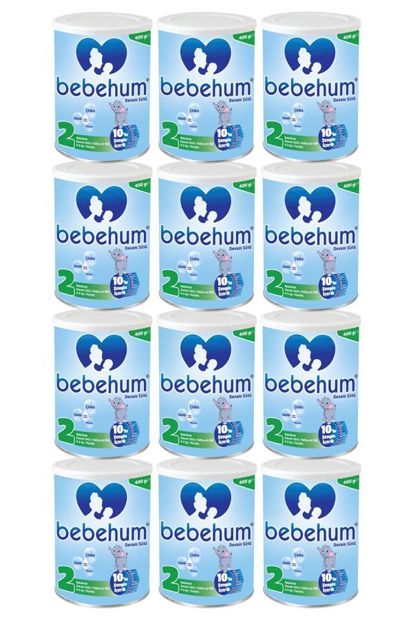 Bebehum Teneke 2 Devam Sütü 400 gr 6-9 Ay x12 Adet - Image 1