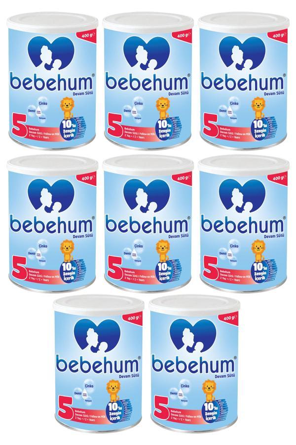 Bebehum Teneke 5 Devam Sütü 400 gr 2 Yaş+ x8 Adet - Image 1