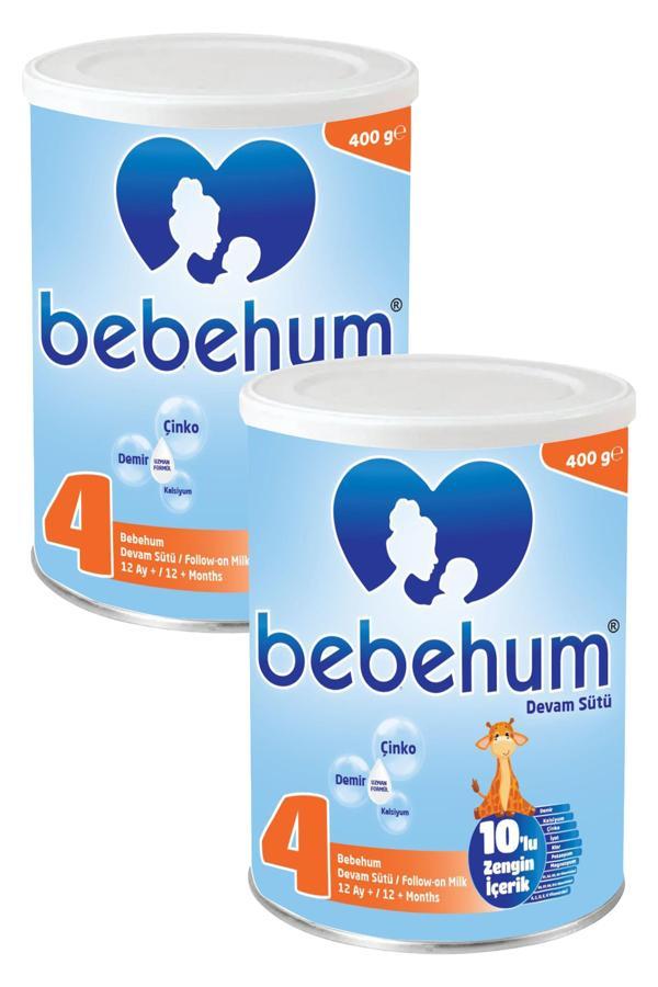 Bebehum Teneke 4 Devam Sütü 400 gr 12+ Ay x2 Adet - Image 1