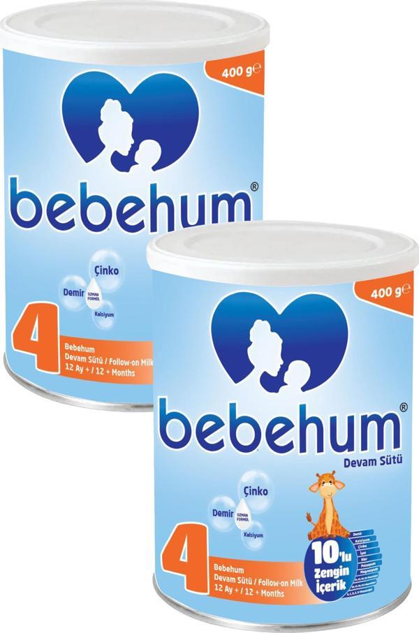 Bebehum Teneke 4 Devam Sütü 400 gr 12+ Ay x2 Adet - Image 1