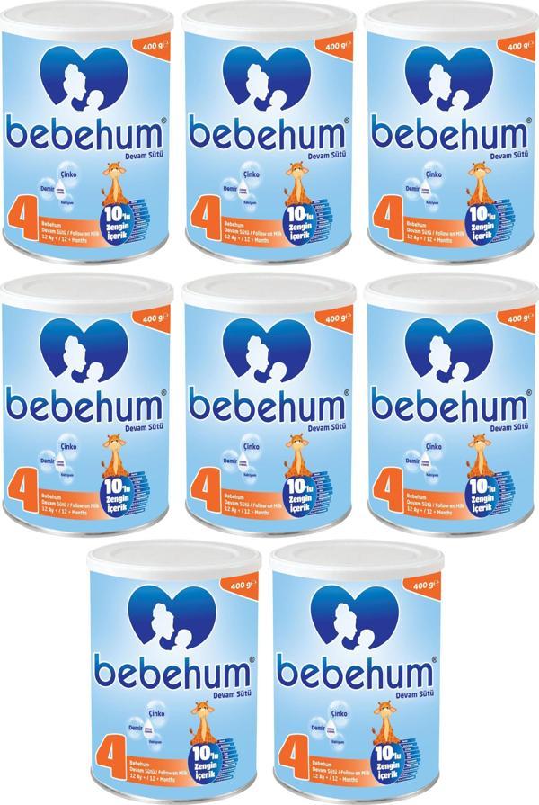 Bebehum Teneke 4 Devam Sütü 400 gr 12+ Ay x8 Adet - Image 1