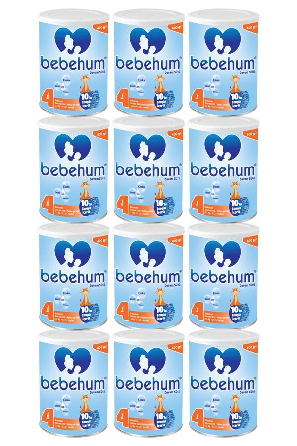 Bebehum Teneke 4 Devam Sütü 400 gr 12+ Ay x12 Adet - Image 1