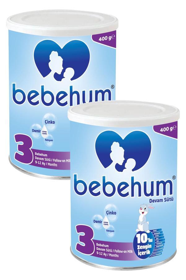 Bebehum Teneke 3 Devam Sütü 400 gr 9-12 Ay x2 Adet - Image 1