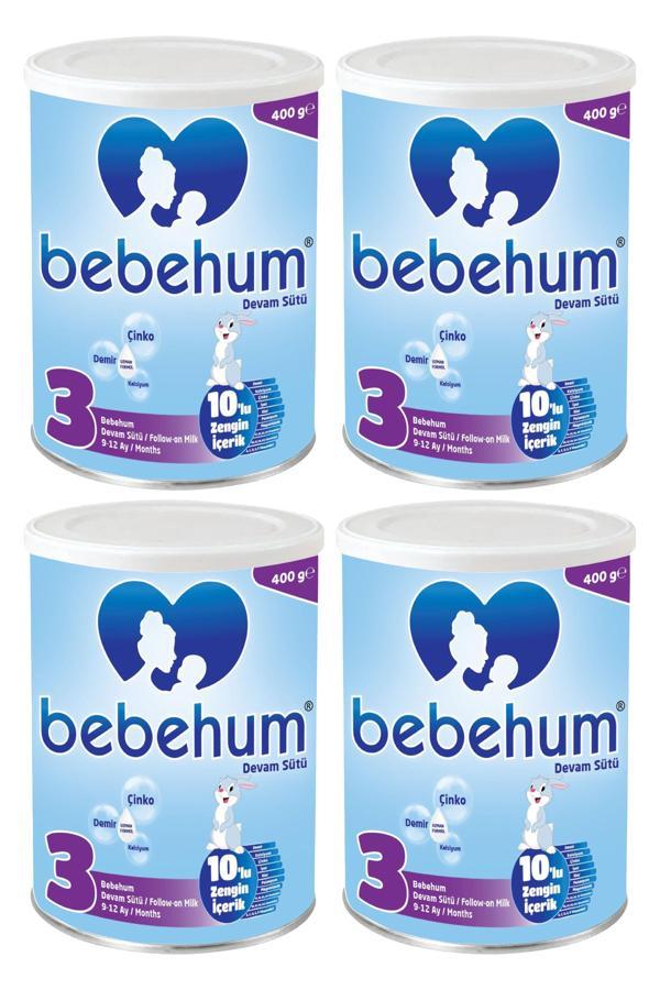 Bebehum Teneke 3 Devam Sütü 400 gr 9-12 Ay x4 Adet - Image 1