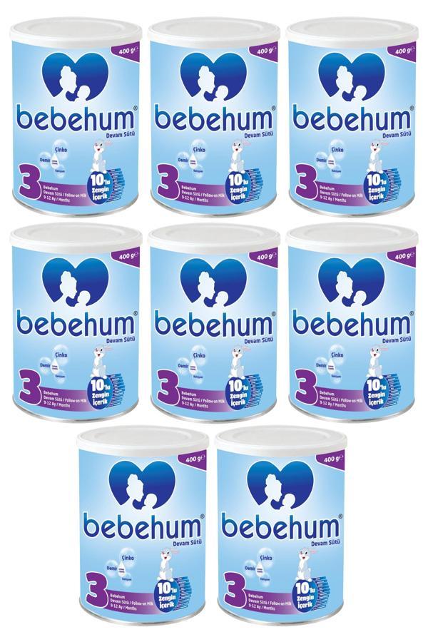 Bebehum Teneke 3 Devam Sütü 400 gr 9-12 Ay x8 Adet - Image 1