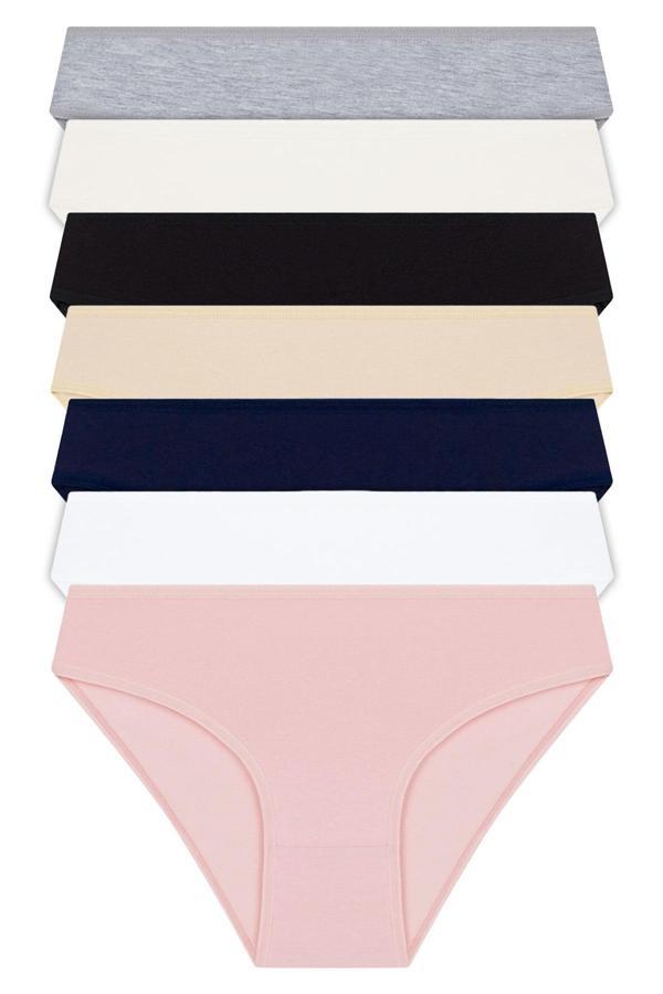 Basic Pamuklu Kadın Bikini Külot 7'li Paket - Image 1
