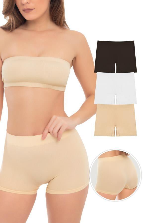 Cottonhill Premium - Kadın Ultra-Rahat Seamless Boxer 3'lü Paket - Image 1