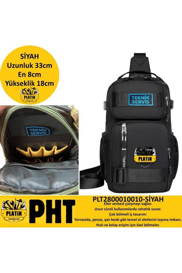 Platin Hırdavat Cross Body Askılı Teknisyen Çanta Siyah Plt28000100100 - Image 1