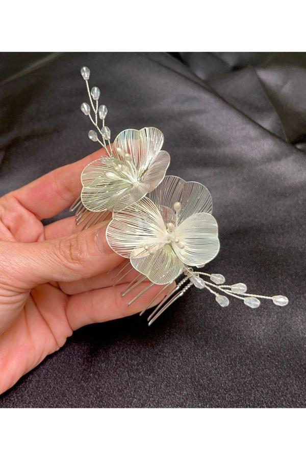 Asensa Metal Çiçekli Gelin Aksesuarı - Image 1