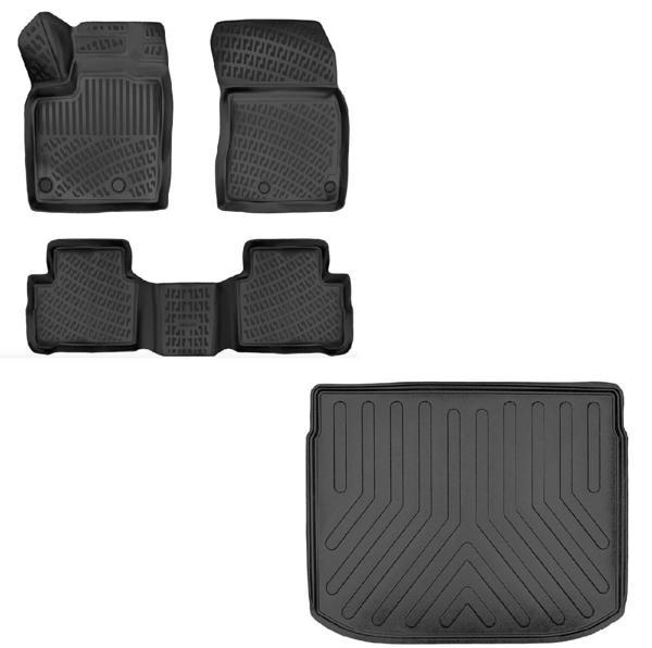 Nissan Qashqai 2022 Sonrası 3d Havuzlu Paspas + Üst Bagaj Havuzu Set - Image 1