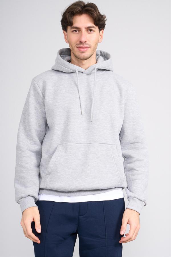 Çetinkaya Mentality 3035 3 İp Kapşonlu Grimelanj Sweatshirt - Image 1