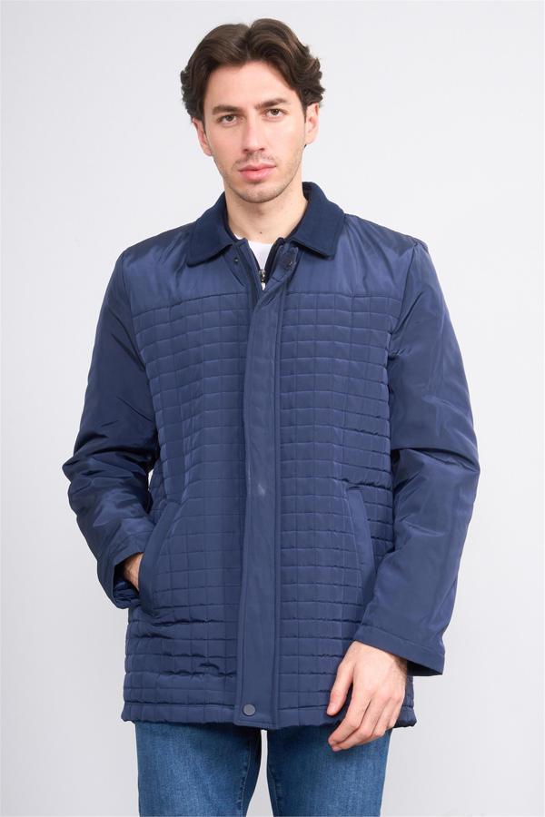 Çetinkaya Mentality 7412 Erkek Gömlek Yaka Memory Mont Lacivert - Image 1