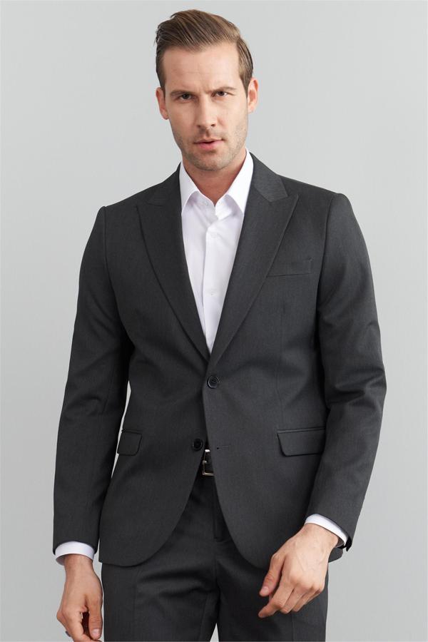 Çetinkaya Mentality 3118 Füme Yunter Loco Slim Fit Takım Elbise - Image 1