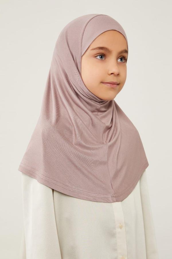 Lavender Pratik Çocuk Eşarp  Hazelnut CPX0308 - Image 1