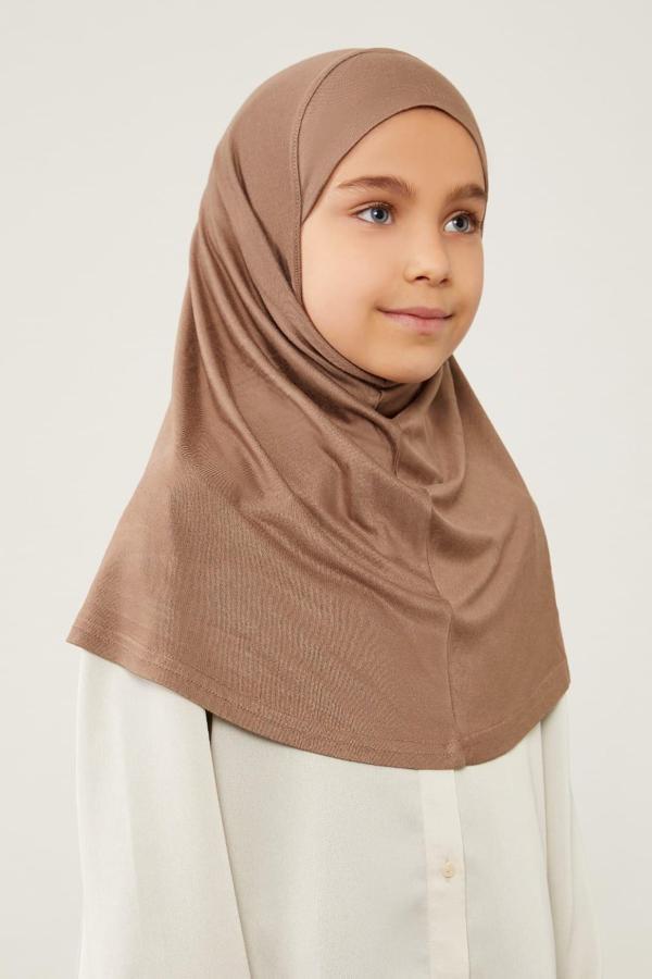 Lavender Pratik Çocuk Eşarp Karamel CPX0304 - Image 1