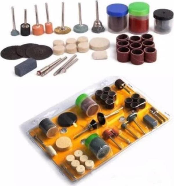 Rekotools -105 Parça Taşlama Zımpara Dremel Gravür Oyma Delme Hobi Seti - Image 1