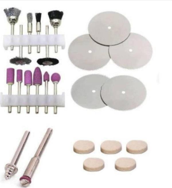 Rekotools -24 Adet Mini Taşlama Zımparalama Fırçalama Seti Dremel Gravür Set - Image 1