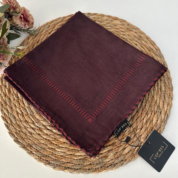 Lop'res Soft Pamuklu Eşarp Bordo LDN6706 - Image 1