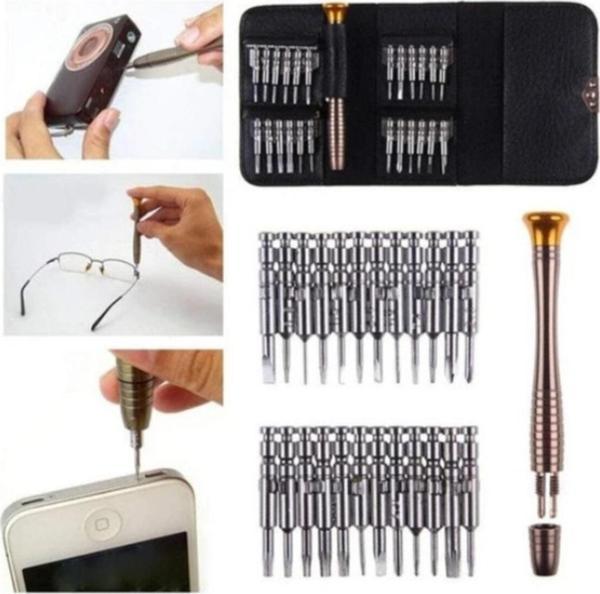 Rekotools Bilgisayar Telefon Tamir Saatçi Küçük Mini Tornavida Seti 25 Parça - Image 1