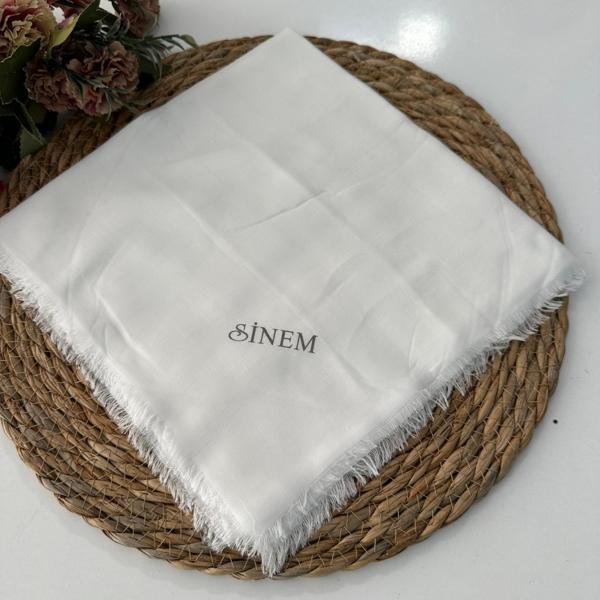 Sinem Düz Renk İnce Çekme Koton Pamuk Eşarp XTZ0112 - Image 1