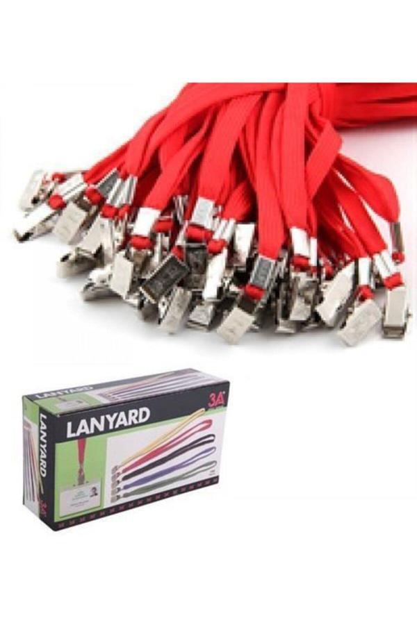 3A Yaka Kartı Ipi Kırmızı 150 Li (1 Paket 150 Adet) - Image 1