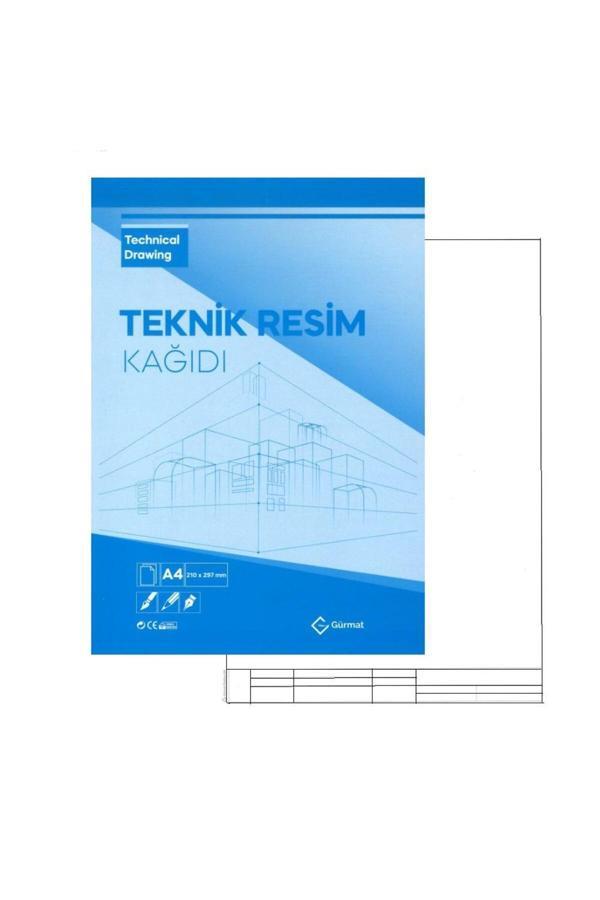 Gürmat A4 Teknik Resim Defteri Dik 40 Yaprak Antetli A-4 Teknik Resim Defteri 1 Adet - Image 1