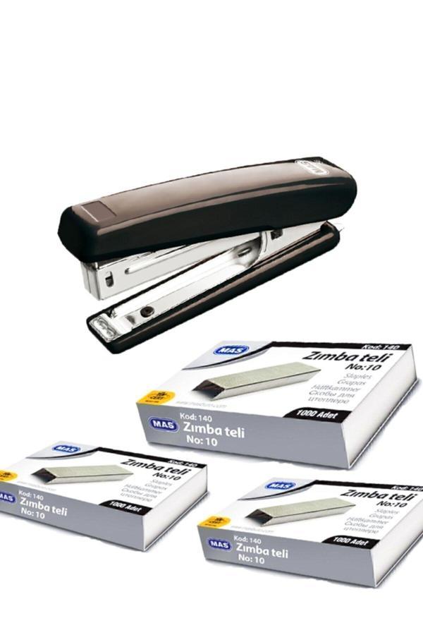 Mas Zımba Makinesi Ve 3000 Tane Tel Ofis Zımba Makinesi Tel Bükmez Paslanmaz Avantajlı Set No-756 - Image 1
