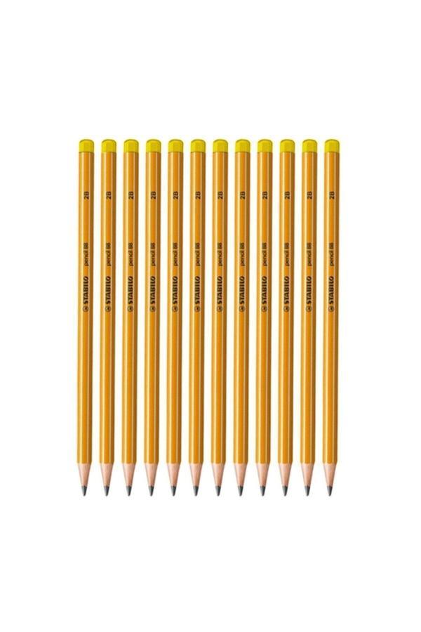 Stabilo Pencil 88 Sarı Kurşun Kalem 2B 12 Adet - Image 1