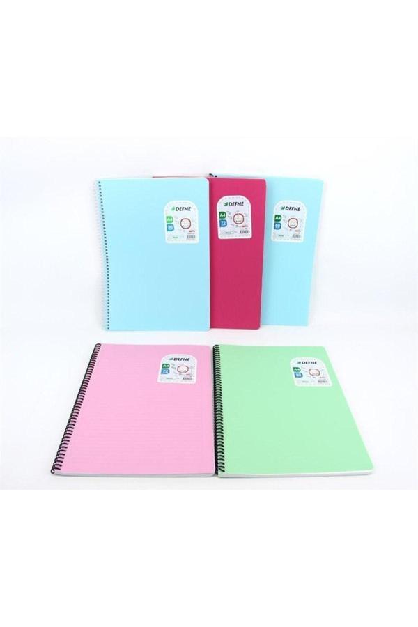 Çınar Defter Defne Defter 40 Yaprak Çizgili Metod Pp. Kapak Spiralli Defter - Image 1