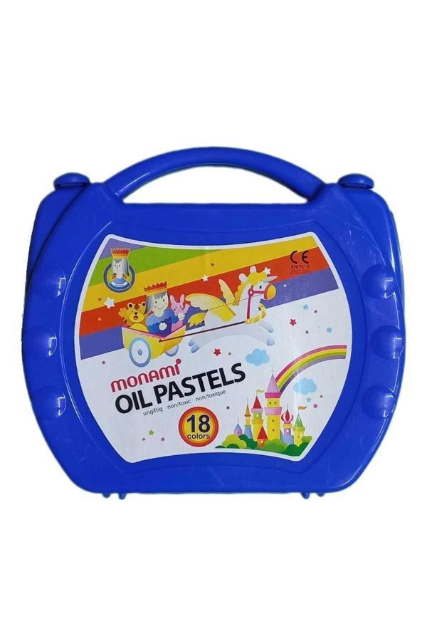 Monami Çantalı Pastel Boya 18 Renk Mavi - Image 1