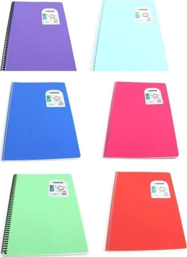 Daphne Defne Nova Spiralli Telli A-4 Defter 96 Yaprak Çizgili - Image 1
