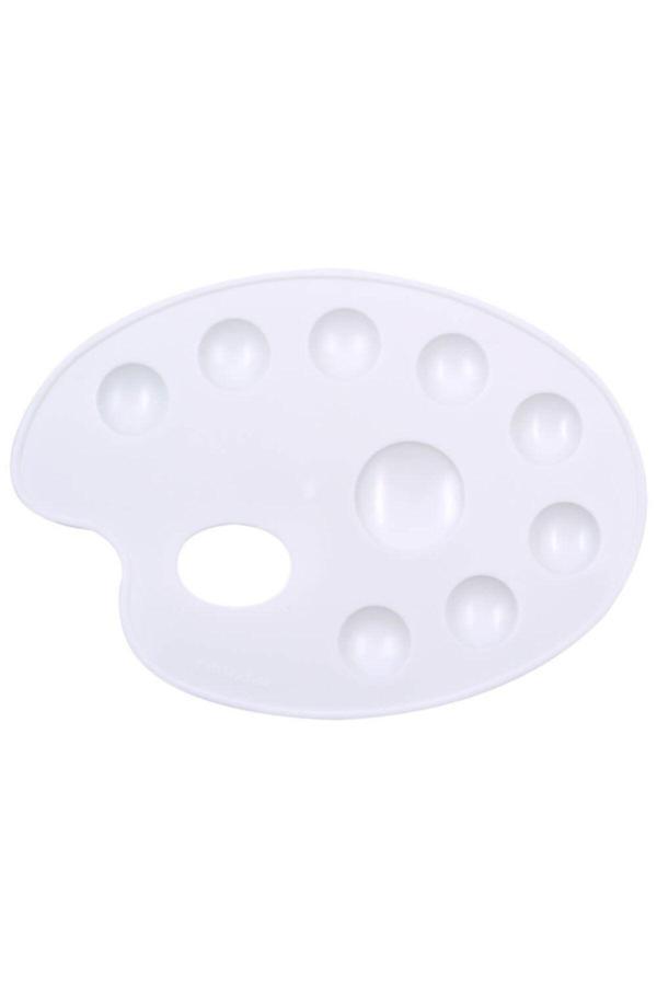 Ops Rp 109 20 Cm. Godeli Oval Resim Paleti Beyaz - Image 1
