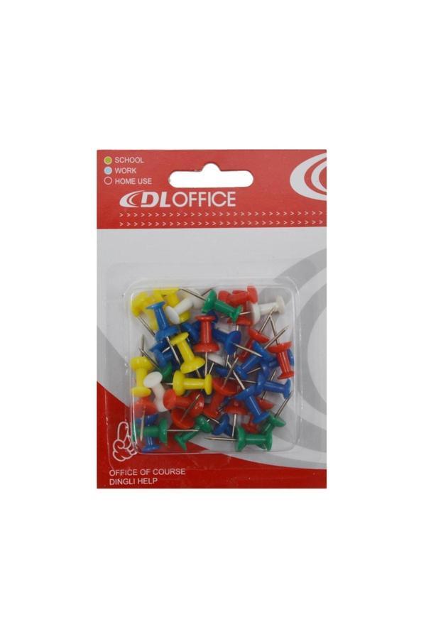 Linea Dloffıce Renkli Harita Çivisi 40 Lı Paket Dl2156 - Image 1
