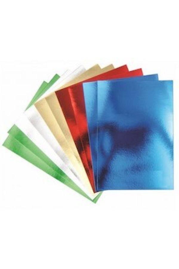 Kraf A4 Boyut 10 Lu Paket Aynalı Karton Metalik Karton - Image 1