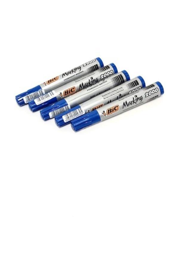 Bic Markör Yuvarlak Uç Koli Kalemi 2000 5'Li (Mavi) - Image 1