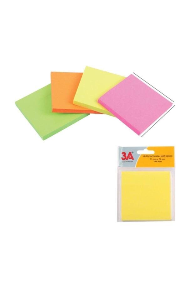 3A Post It, Renkli Yapışkanlı Not Kağıdı - Image 1