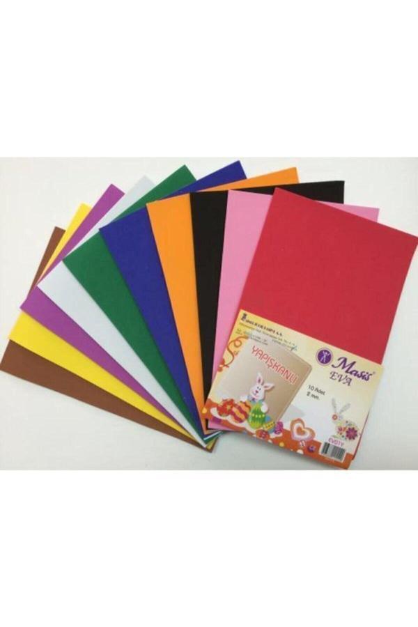 Masis A4 Yapışkanlı Eva 10 Renk 10'Lu Yapışkanlı Eva - Image 1