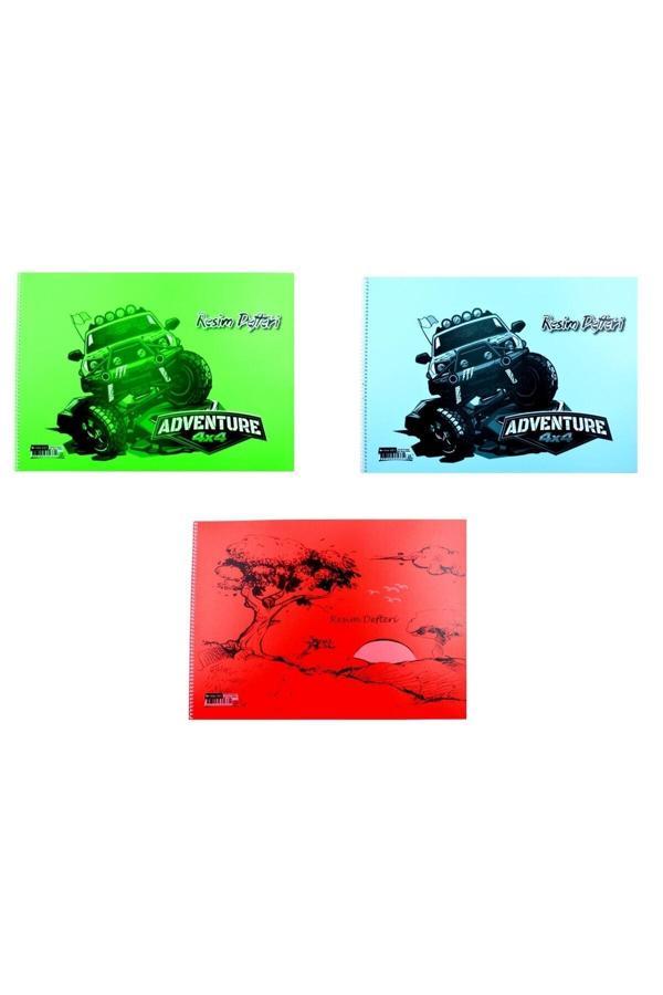 Sim 35X50 Spiralli Plastik Kapak 25 Yaprak Resim Defteri - Image 1