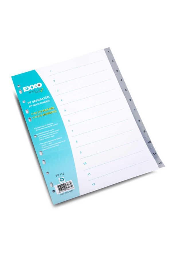 Exxo Pp Seperatör 1-12 Rakam Gri - Image 1