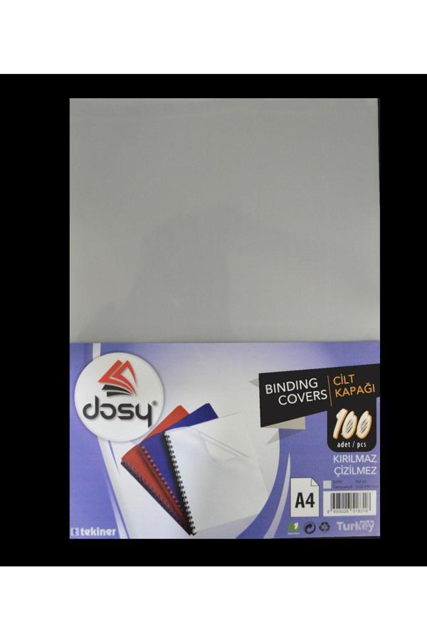 Dosy Cilt Kapağı A4 160 Micron 100 Lü Paket Şeffaf - Image 1