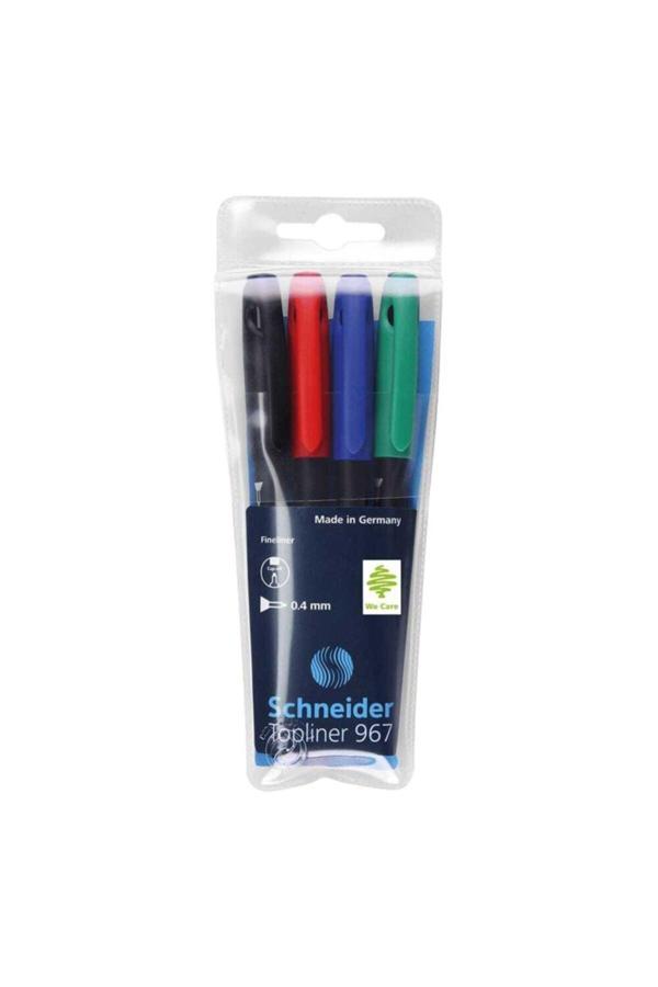 Schneıder Schneıder Toplıner 967 Fiber Uçlu Kalem 0,4 Mm 4'Lü Scr102 - Image 1
