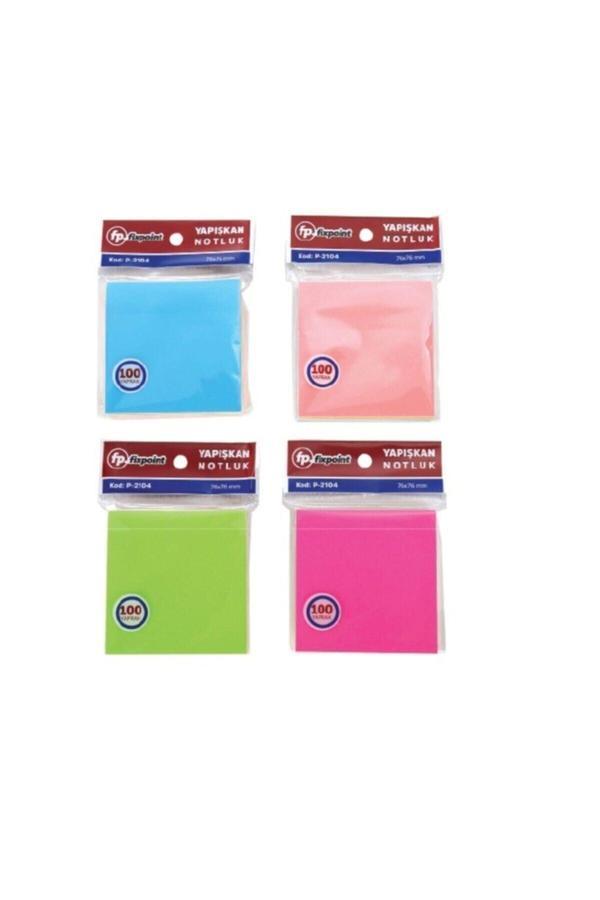 Fixpoint P-2104 Karışık Renkli Yapışkan Not Kağıdı - 76X76Mm Index - Image 1
