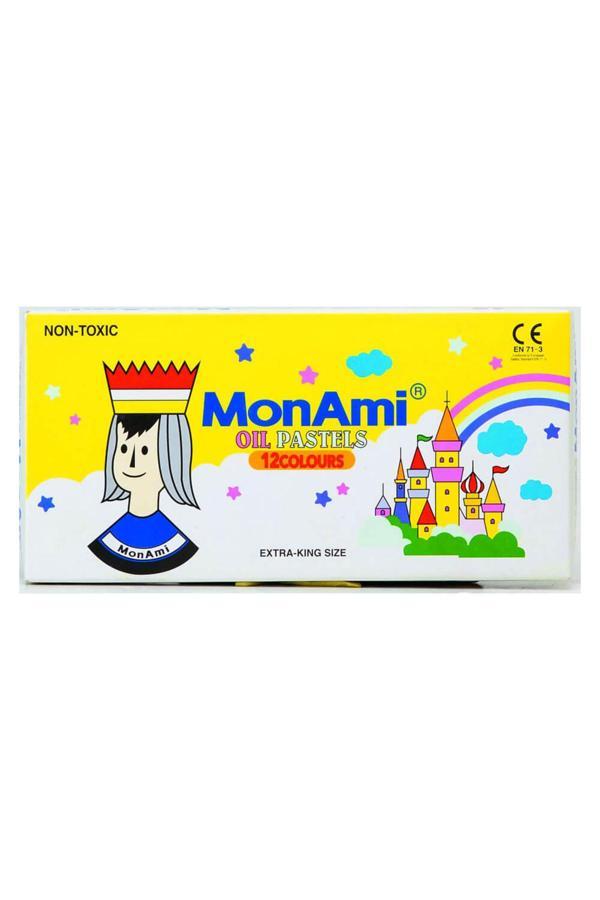 Monami Mon-Ami Pastel Boya Karton Kutu Köşeli 12 Renk - Image 1
