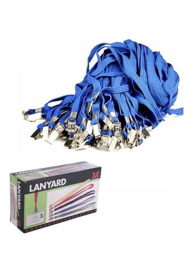 3A Yaka Kartı İpi Mavi 150'Li 1 Paket 150 Adet - Image 1