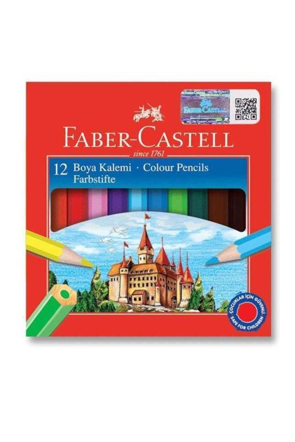 Faber Castell Kuru Boya Yarım Boy 12 Renk - Image 1