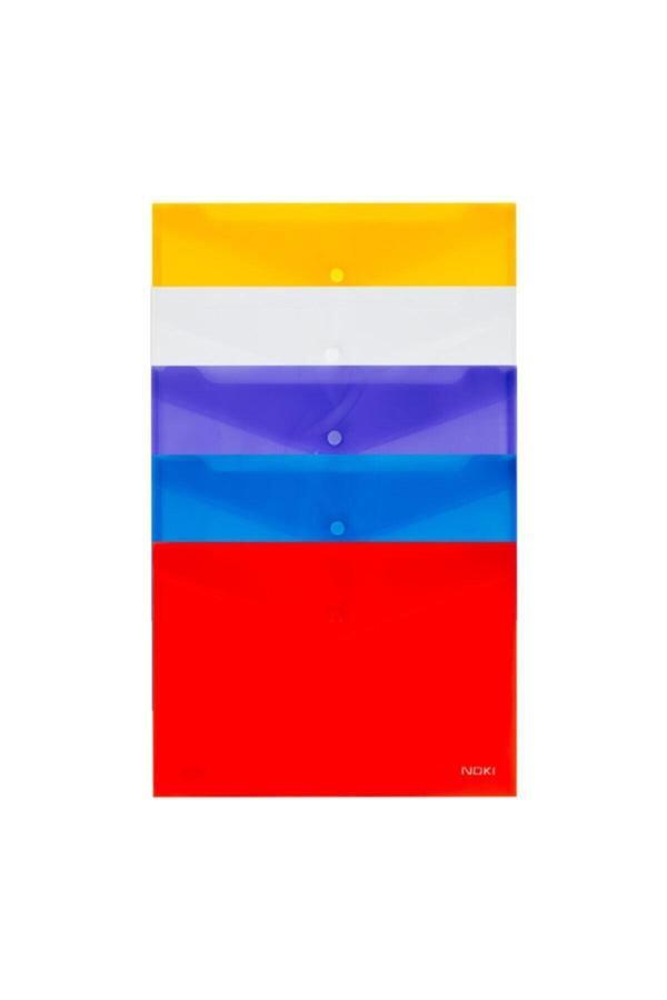 Noki A4 Çıtçıtlı Dosya 12 Adet 5 Farklı Renk - Image 1
